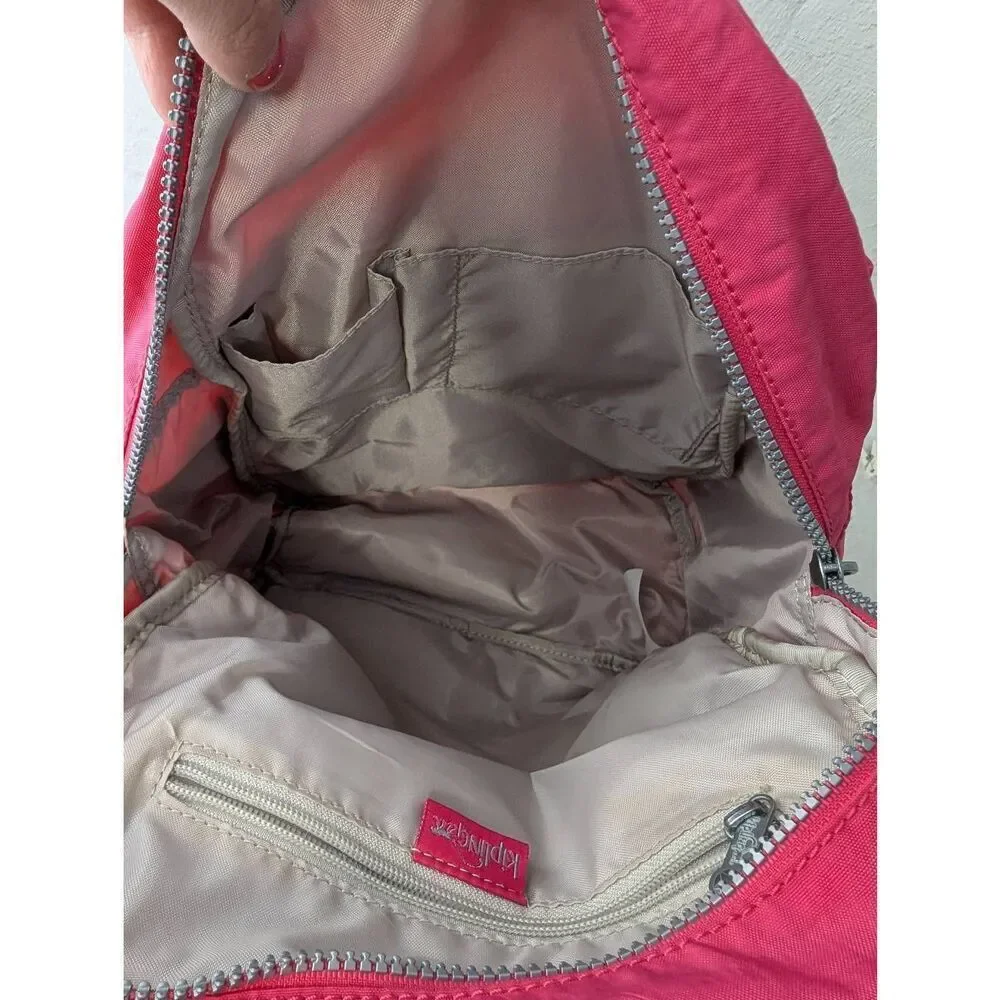 Kipling City‎ Pack Ravier Medium Pink Backpack *Missing Monkey Keychain